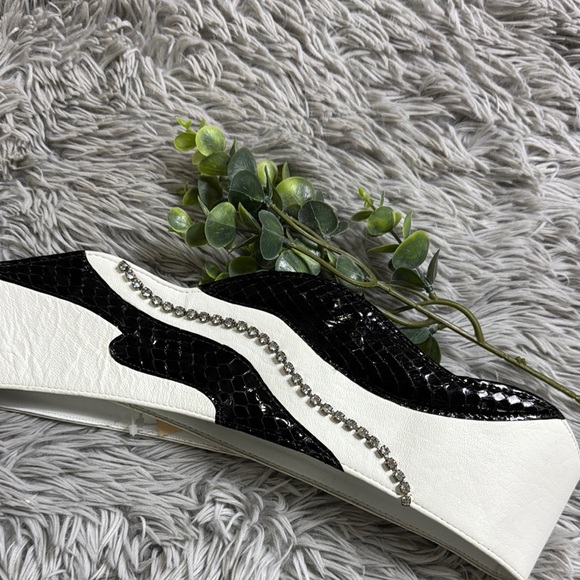 NWT Linda Waldorf Couture from Cache vintage black white high waste belt size M - Picture 2 of 6